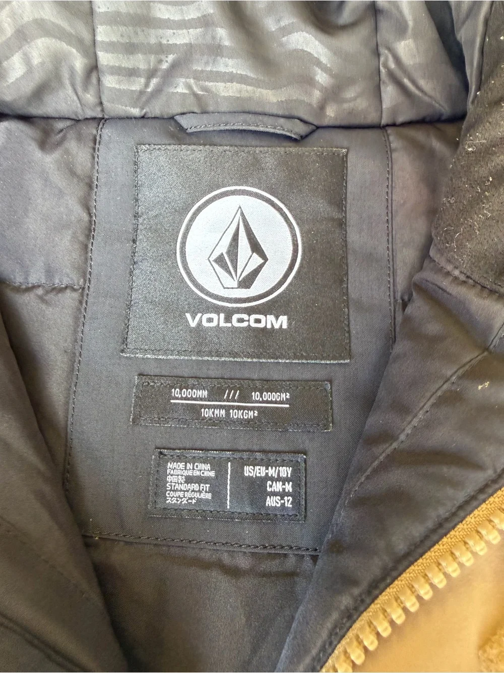 VOLCOM Stone.91 Insulated Snow Jacket Chestnut Brown Size Boys 10